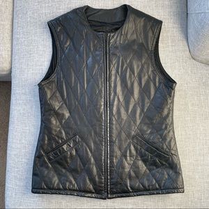 Vintage Danier Quilted leather vest